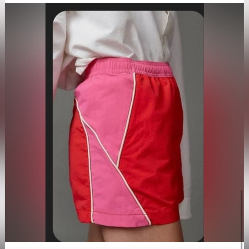 BDG Urban Outfitters UO Jess‎ Nylon High-Rise Blush Track Shorts size small new